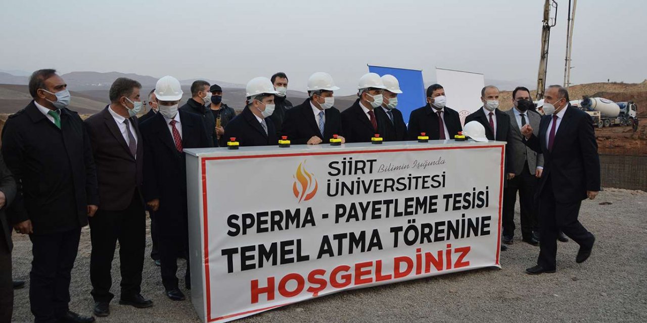 Siirt'te küçükbaş hayvan sperma payetleme biriminin temeli atıldı