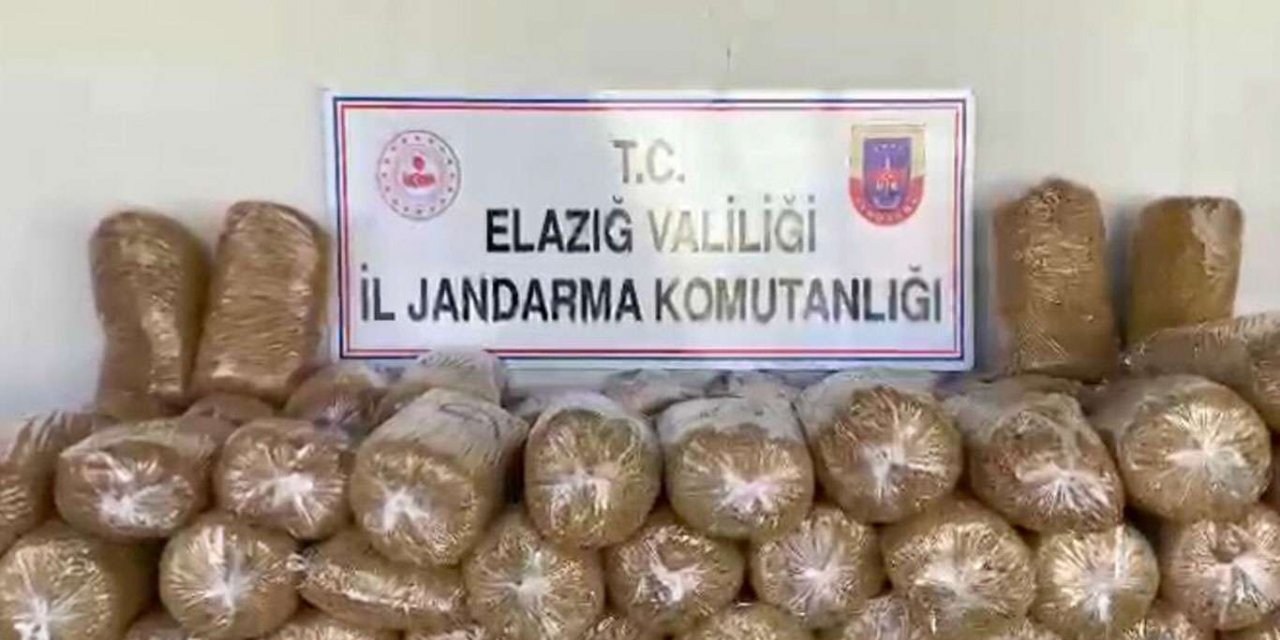 Elâzığ'da 360 kilogram kaçak tütün ele geçirildi