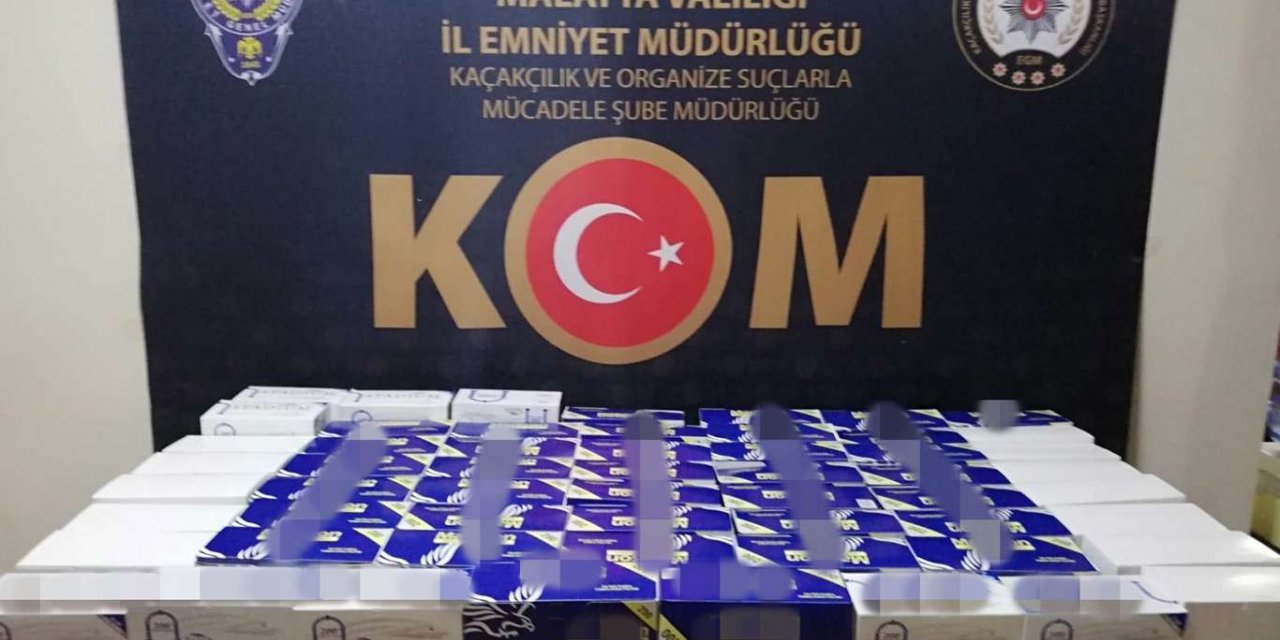 Malatya’da binlerce gümrük kaçağı malzeme ele geçirildi