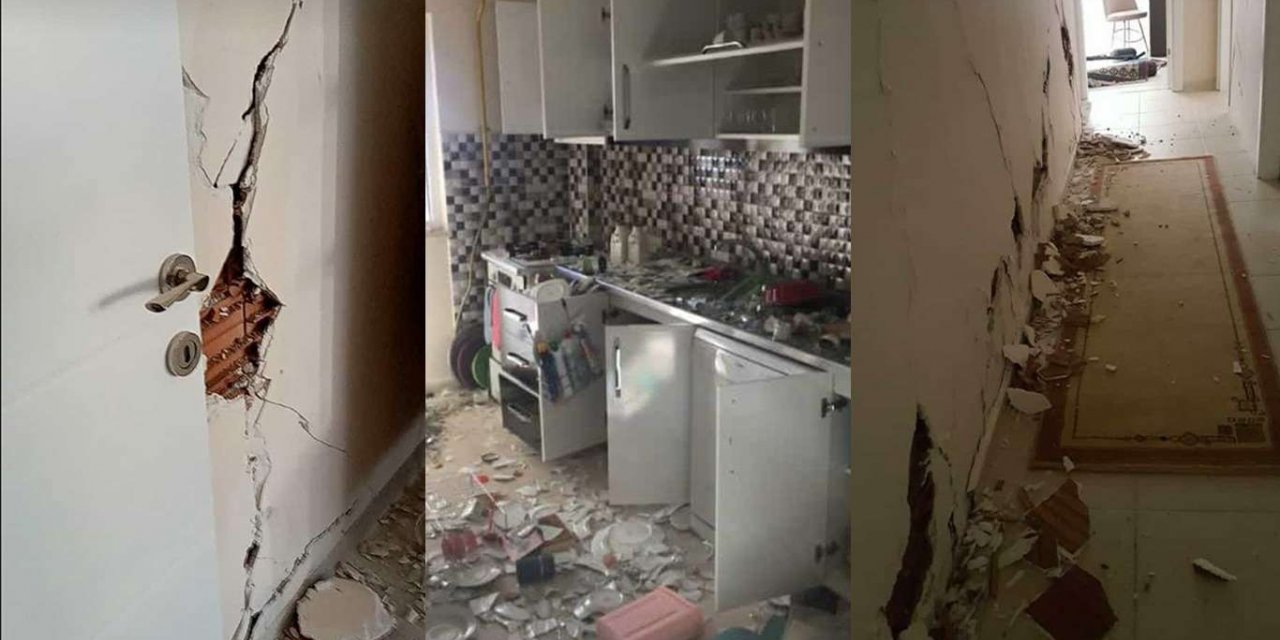 Sivrice cezaevi lojmanları depremde hasar gördü