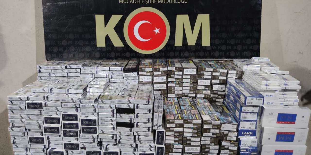 Çok sayıda kaçak sigara ele geçirildi