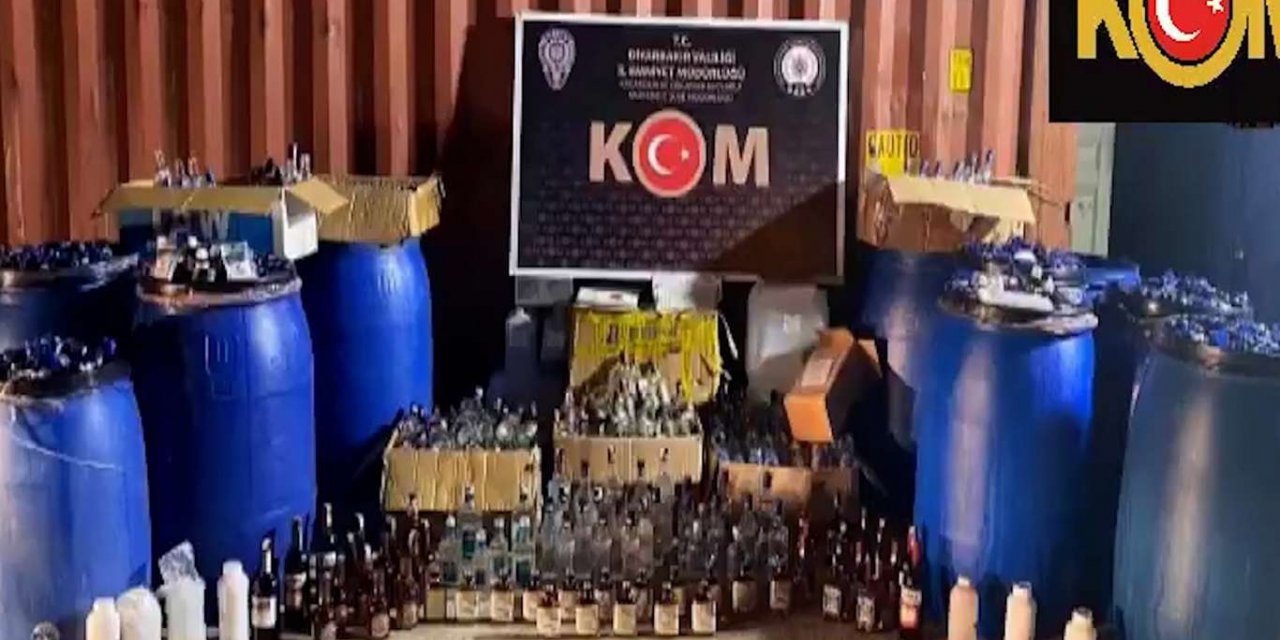 Diyarbakır’da 2 bin 54 litre içki ele geçirildi