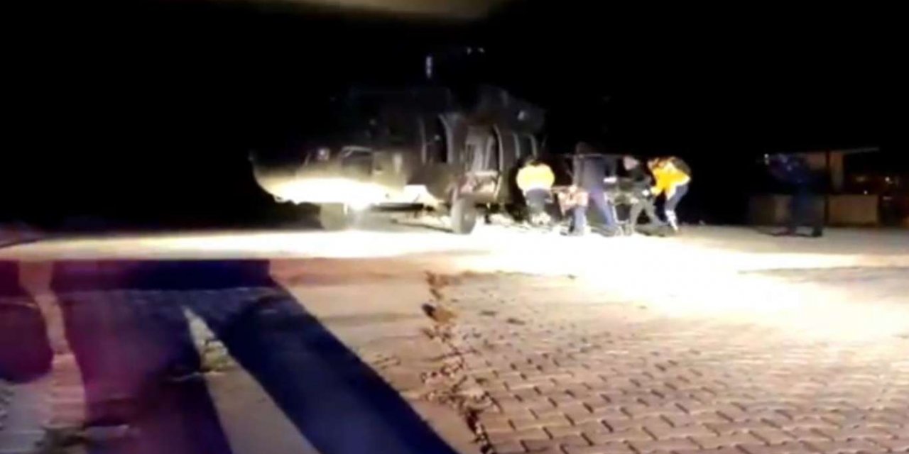 Kalp krizi geçiren hasta helikopterle hastaneye ulaştırıldı