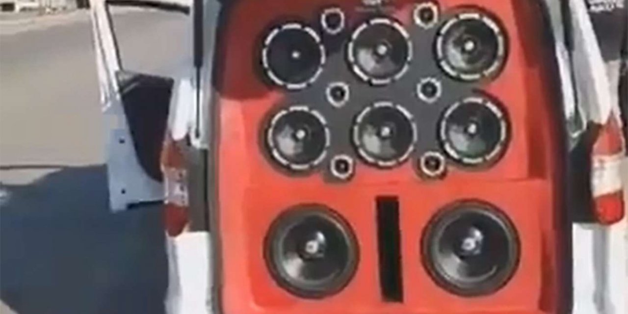 Hafif ticari araca döşenen ses sistemi şaşırttı