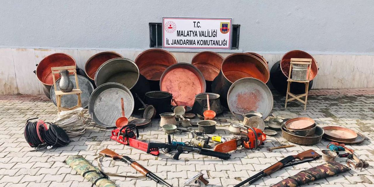 Malzemeleri Sivas’tan çaldılar Malatya'da yakalandılar