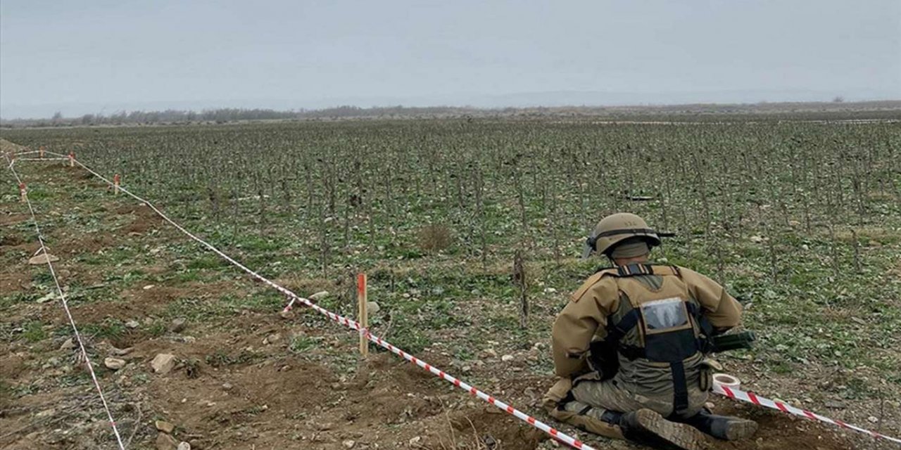 Ermenistan işgalinden kurtarılan bölgelerde mayın temizliği sürüyor