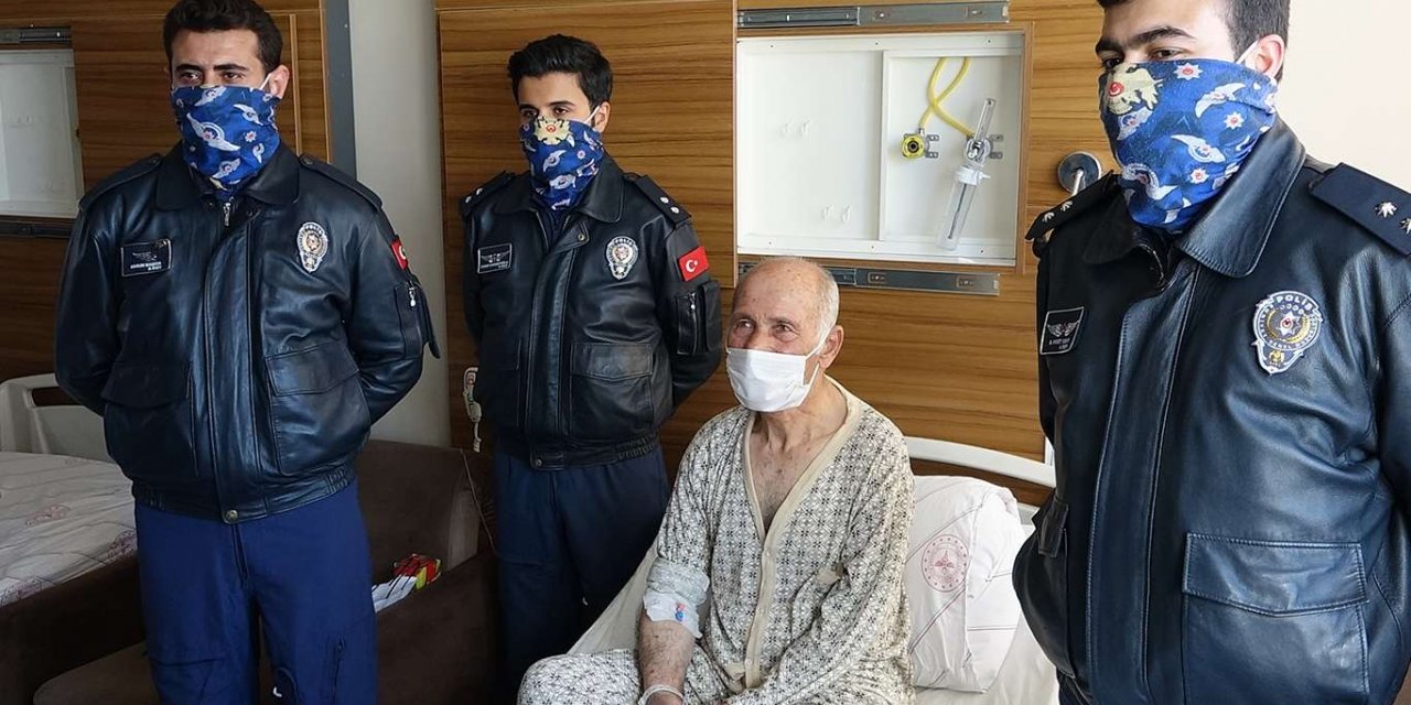 Pilotlar hayatının kurtarılmasına vesile oldukları hastayı ziyaret etti