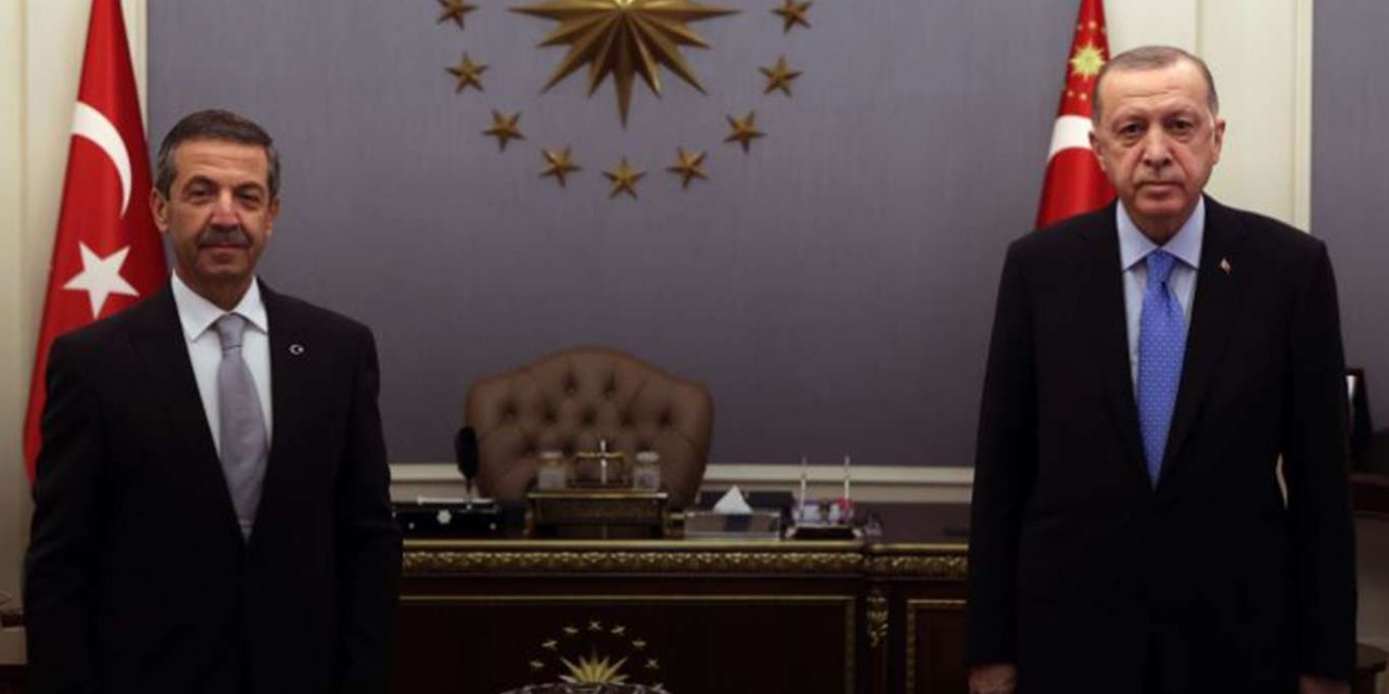 Erdogan bi Wezîrê Karên Derve yê KKTCyê re hevdîtin kir