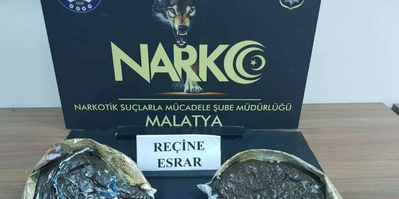 Yolcu otobüsünde 5 kilogram reçine esrar ele geçirildi