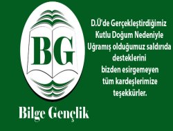 Bilge Gençlik Kulübü`nden Teşekkür Mesajı