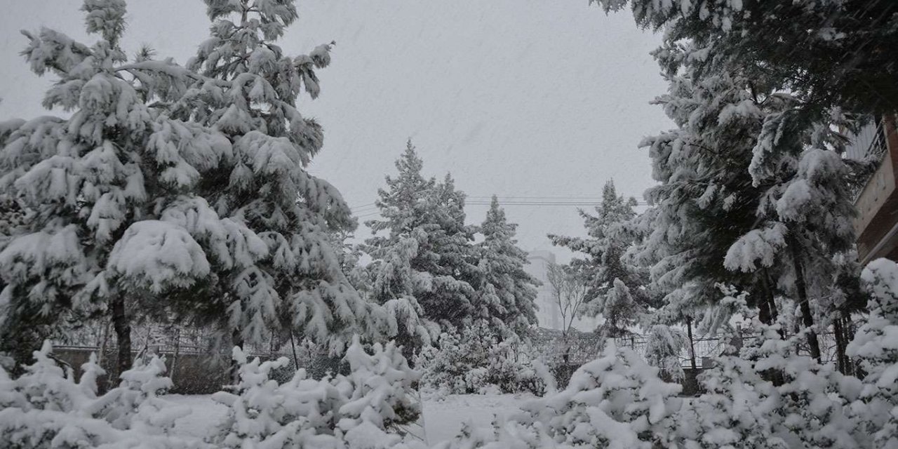 Diyarbakır güne karla uyandı