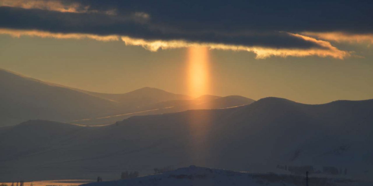 Ağrı'da gün batımı güzel görsel oluşturdu