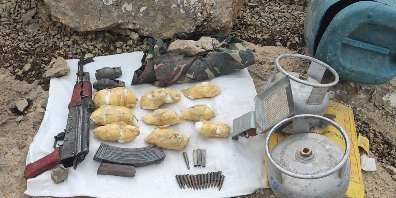 Van'da PKK mensuplarına ait silah ve mühimmat ele geçirildi