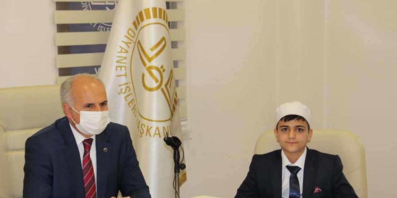 14 yaşındaki çocuk hafızlık yarışmasında Türkiye birincisi oldu