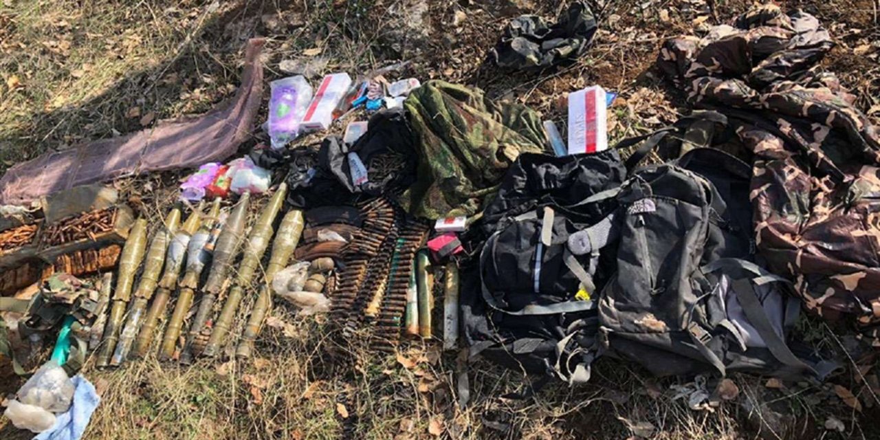 Pençe-Kaplan Operasyonu bölgesinde PKK'ye ait çok sayıda silah ve mühimmat bulundu