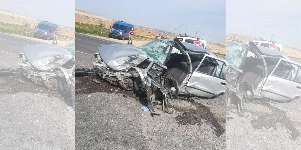 Birecik'te yolcu otobüsü ile otomobil çarpıştı: 2 yaralı