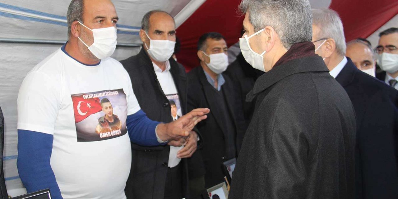 İçişleri Bakan Yardımcısı İnce, evlat nöbetindeki anneleri ziyaret etti