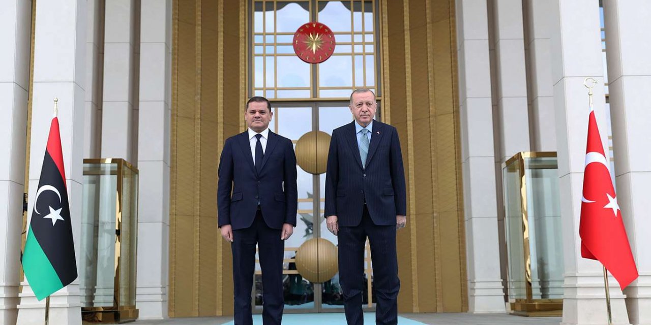 Erdoğan receives Libyan PM Dbeibeh at the presidential complex
