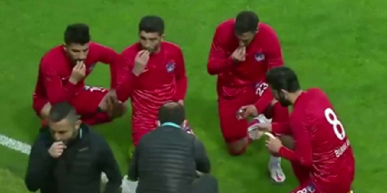 Giresunspor-Keçiörengücü maçında futbolcular iftar yaptı