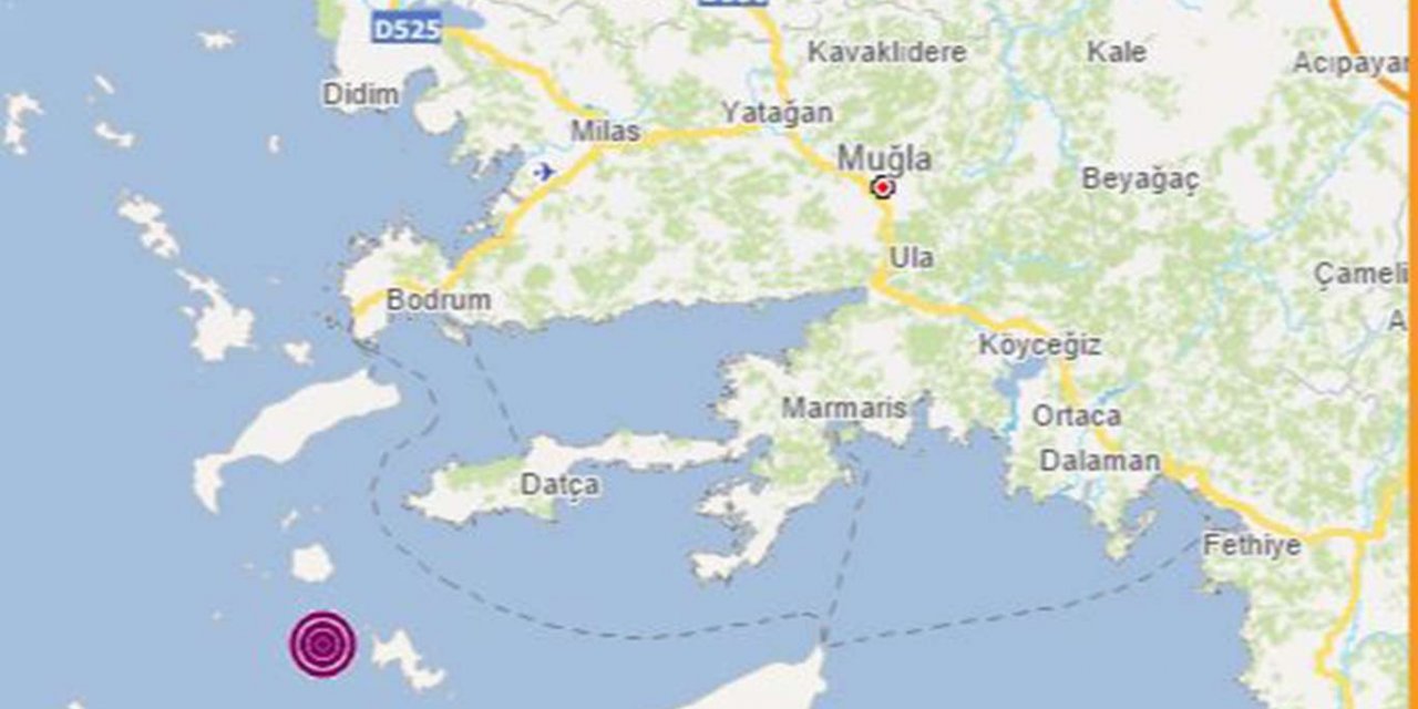 Muğla'nın Datça açıklarında 4,8 büyüklüğünde deprem