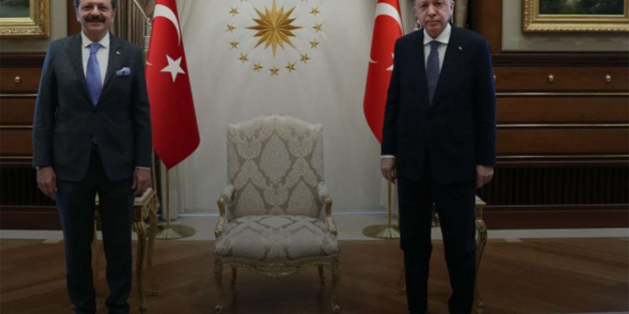 Cumhurbaşkanı Erdoğan TOBB Başkanı Hisarcıklıoğlu'nu kabul etti