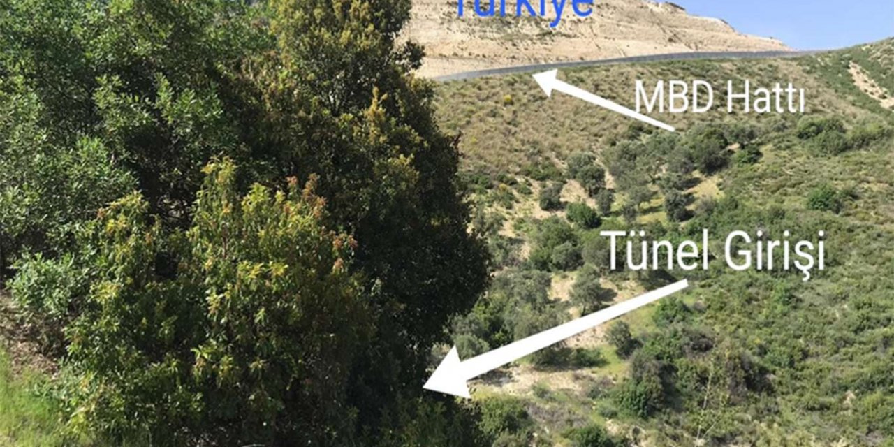 Suriye'den Türkiye istikametine kazılan tünel tespit edildi