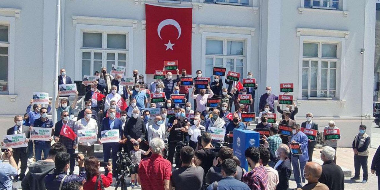 Siyonist işgalcilerin Mescid-i Aksa saldırısı Sakarya'da protesto edildi