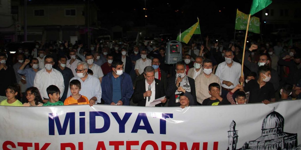 Midyat halkından Siyonist terör çetesine sert tepki