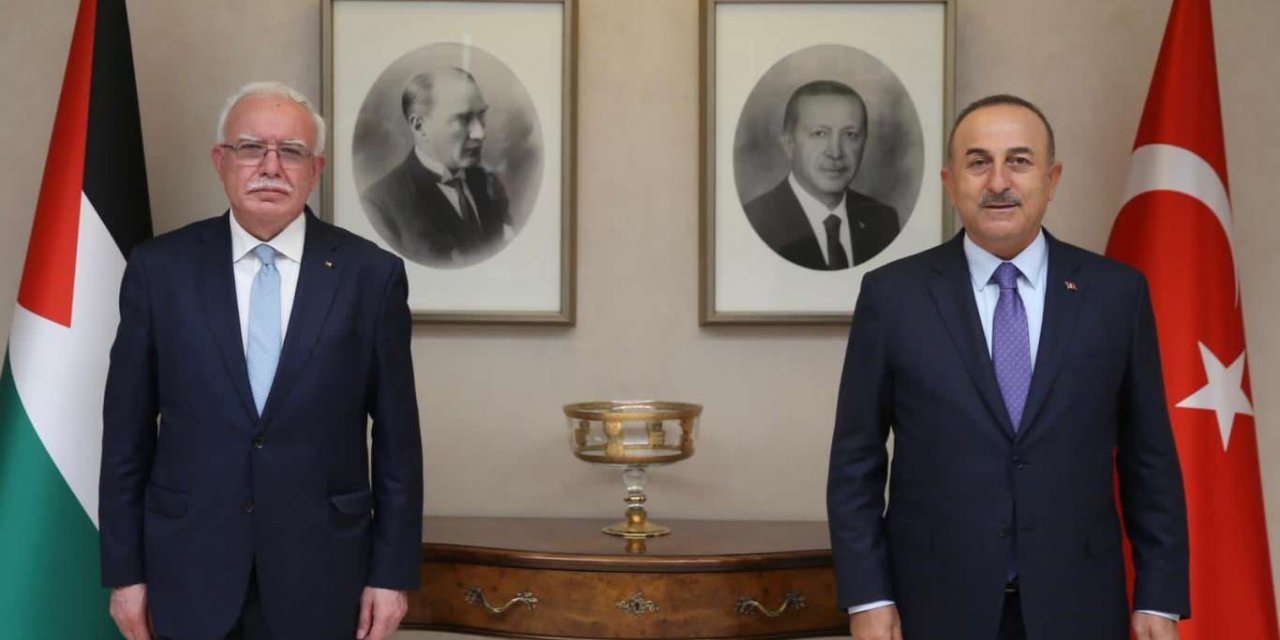 Wezîr Çavuşoglu bi hevkarê re yê Filistinî re hevdîtin kir