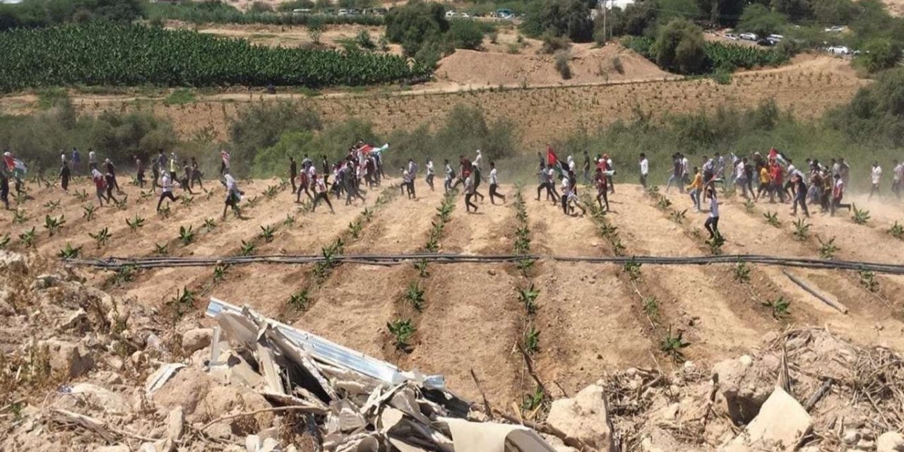 Bi hezaran Urdunî ji bo destekê bidin Filistînîyanli ber axên îşxalkirî kom bûn