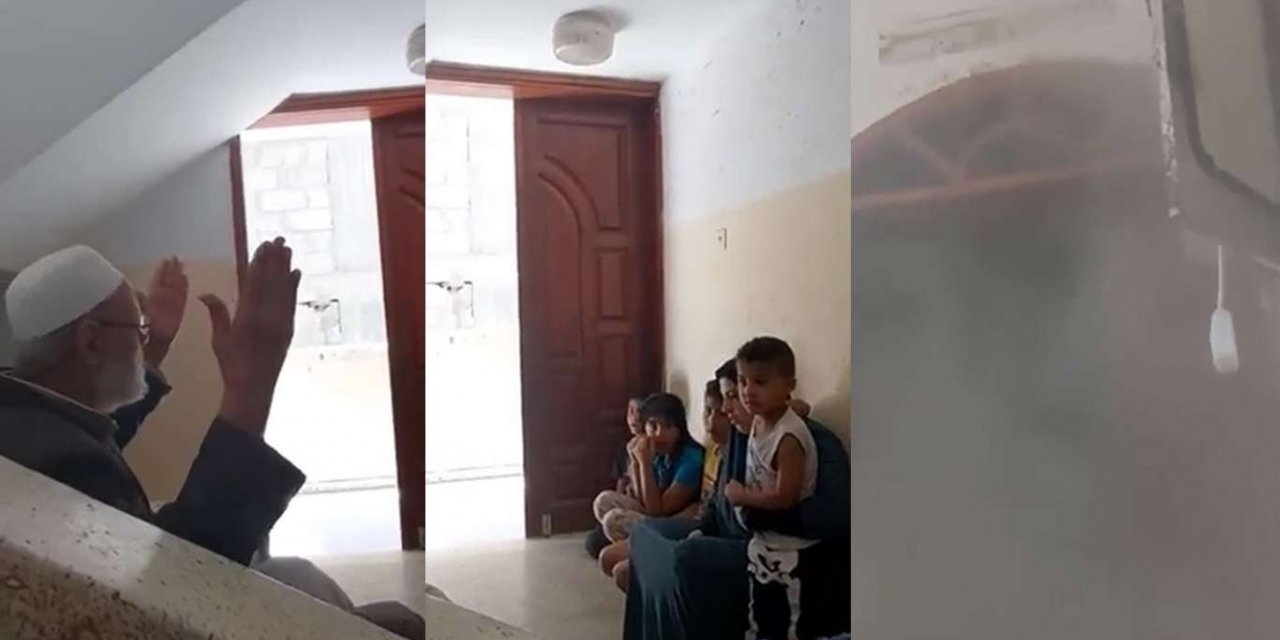 Gazzeli ailenin evlerinin dua sırasında bombalanma anları kameraya yansıdı