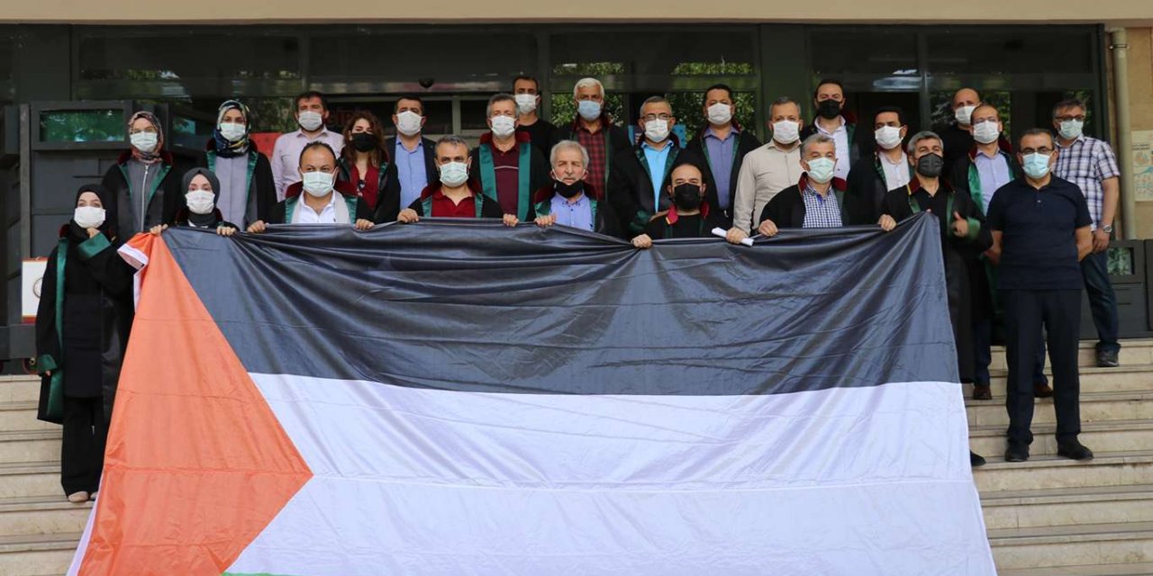 Malatya'daki hukukçulardan işgal rejimine lanet mazlum Filistin'e destek