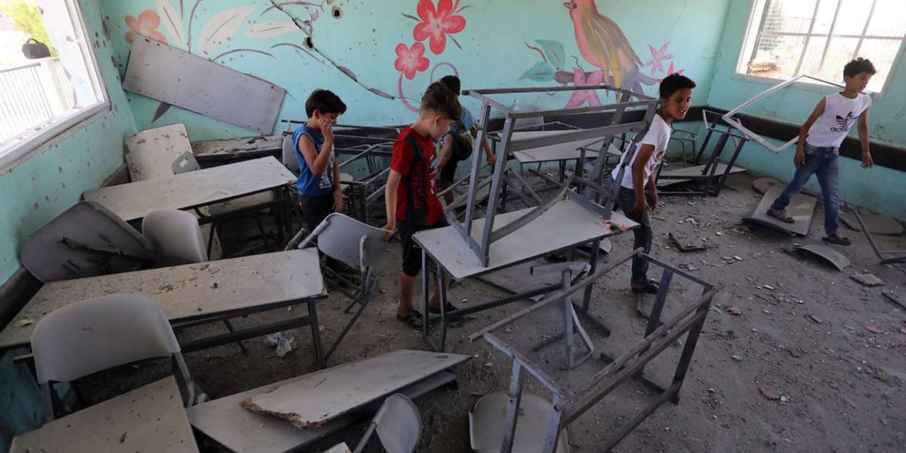 Siyonist işgal rejiminin bombardımanında 187 okul hasar gördü
