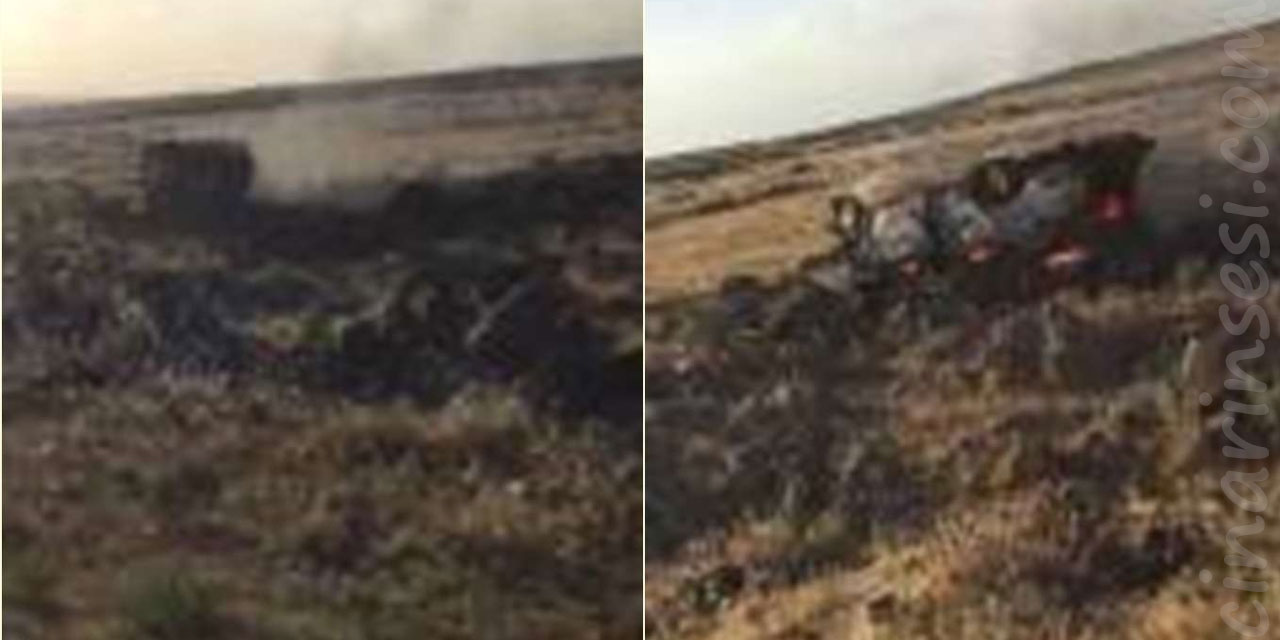 Çınar Ayveri yakınlarında takla atan otomobil alev aldı