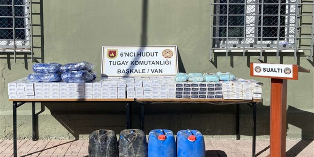 Sınırda çok sayıda uyuşturucu ve kaçak sigara ele geçirildi