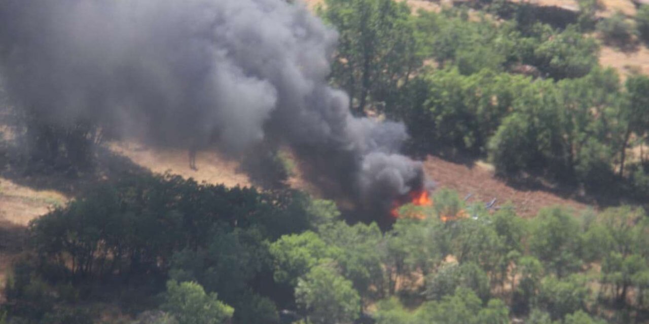 Diyarbakır kırsalında hava destekli uyuşturucu operasyonu