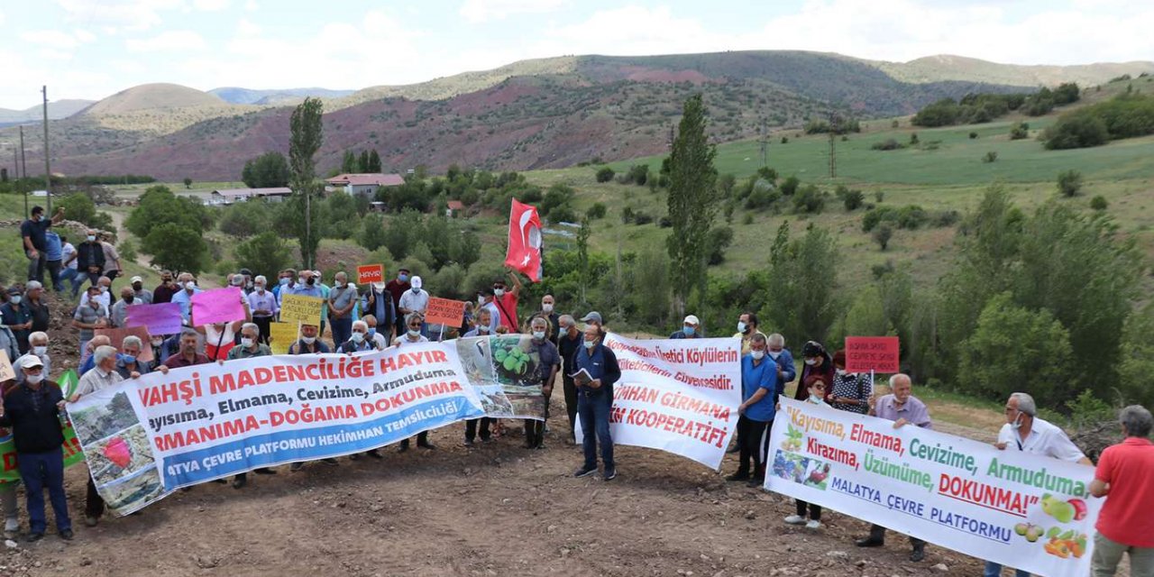 Malatya'da maden aramalarına tepki