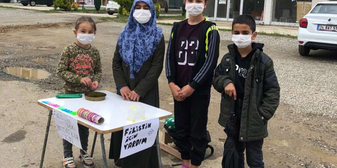 Düzceli çocuklardan Filistin'deki kardeşleri için yardım kampanyası