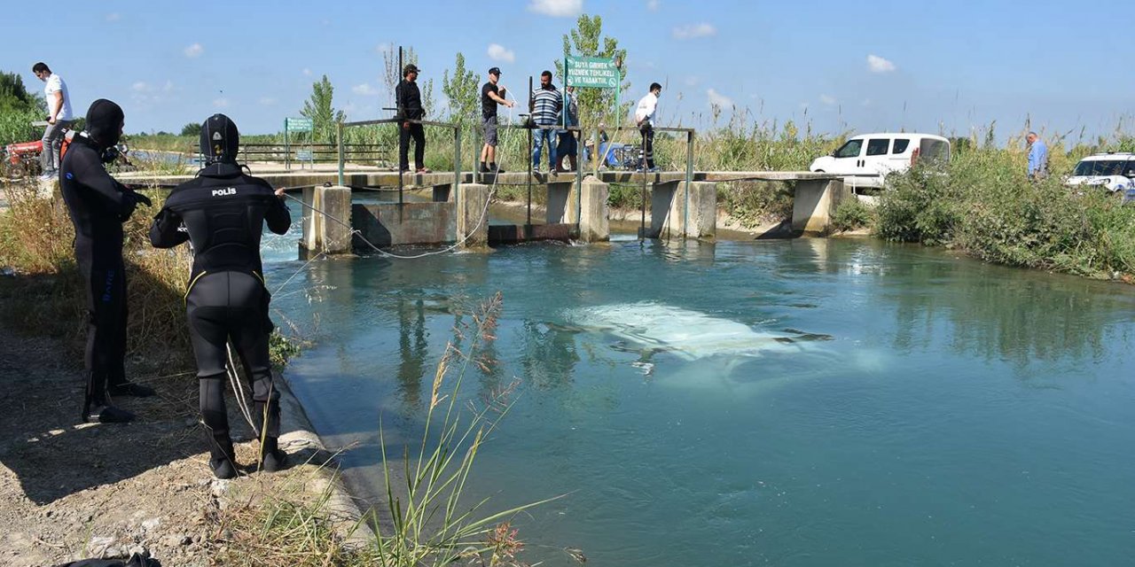 Sulama kanalına düşen araçtaki 2 kişinin cesedi 10 km ötede bulundu