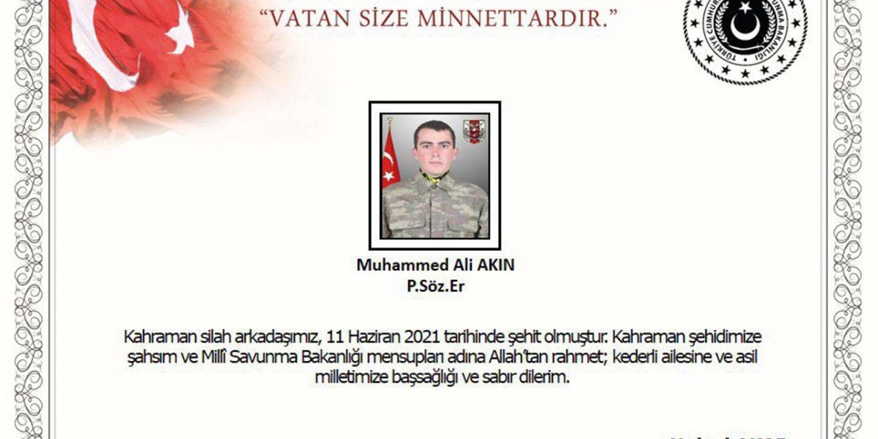 PKK mensuplarının saldırısında bir asker vefat etti