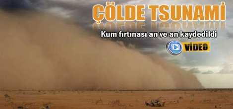 Çöl de kum fırtınası!