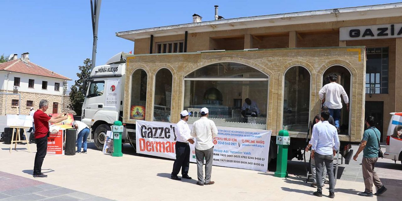 Minia Kudüs tırı Gaziantep'te