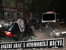 Diyarbakır'da askeri araç 5 otomobili biçti video