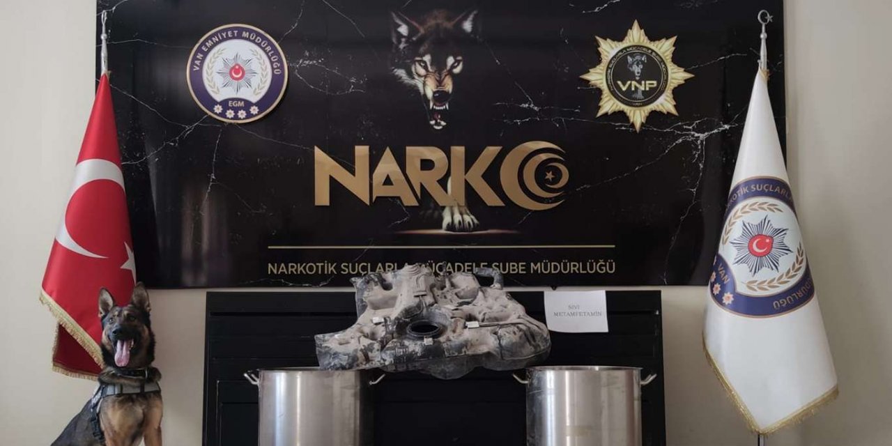Van'da 68 kilogram likit uyuşturucu ele geçirildi