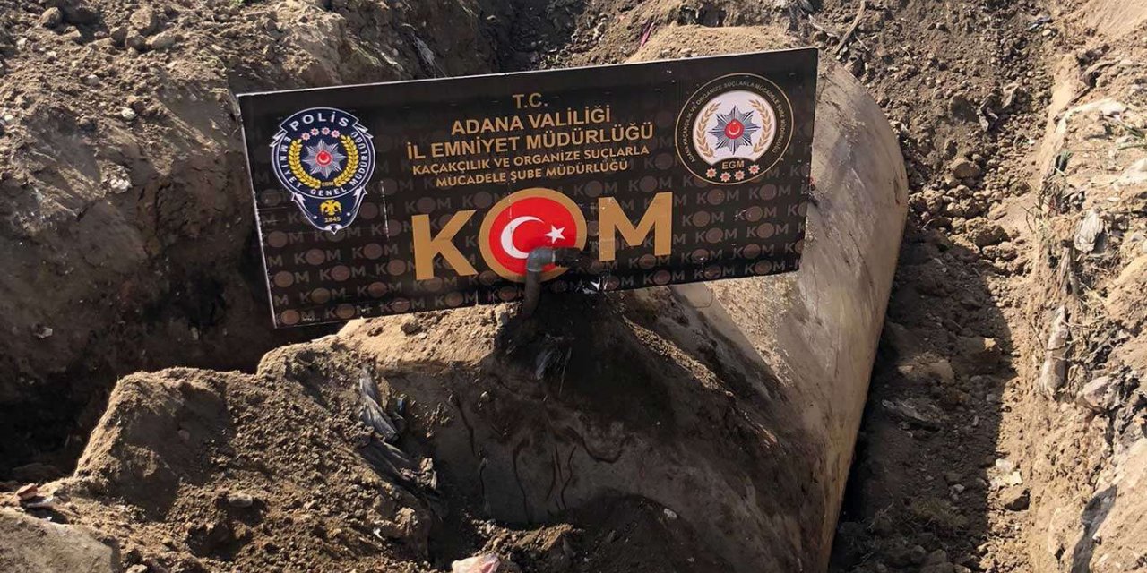 Adana'da bahçeye gömülü tanklarda gümrük kaçağı akaryakıt ele geçirildi