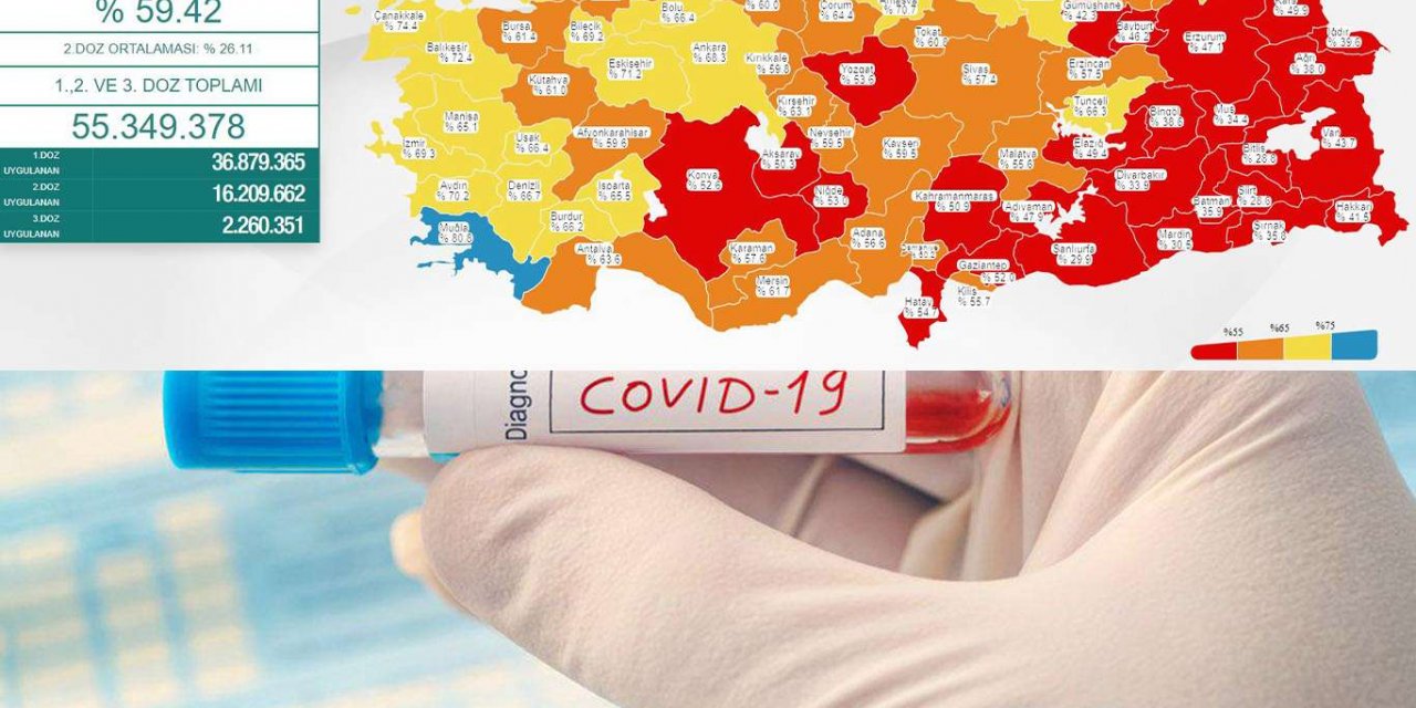 Türkiye'de son 24 saatte 52 kişi Covid-19 salgınından vefat etti