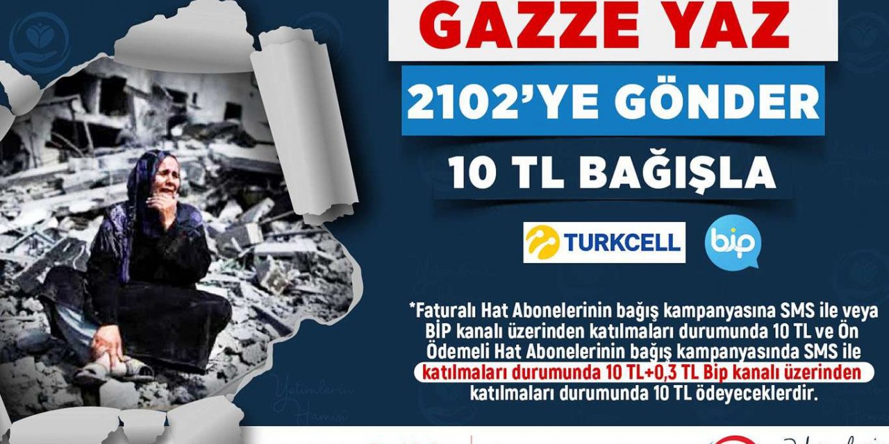 Yetimler Vakfı'ndan Gazze için SMS kampanyası