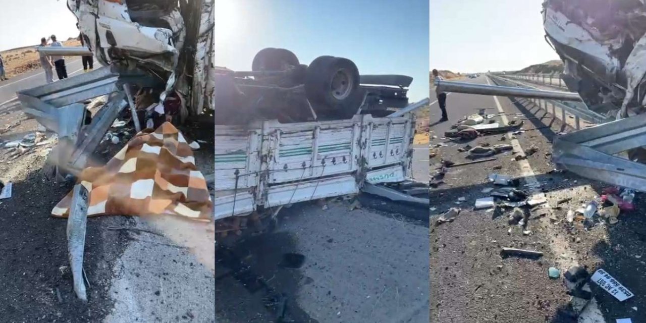 Diyarbakır'da kamyonet bariyerlere çarptı: 1 ölü 2 ağır yaralı