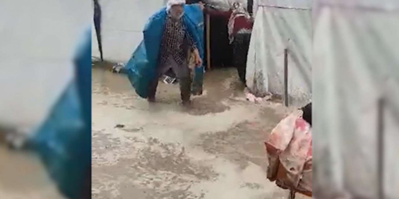 Diyarbakır'dan Erzincan'a giden göçerlerin çadırları sular altına kaldı