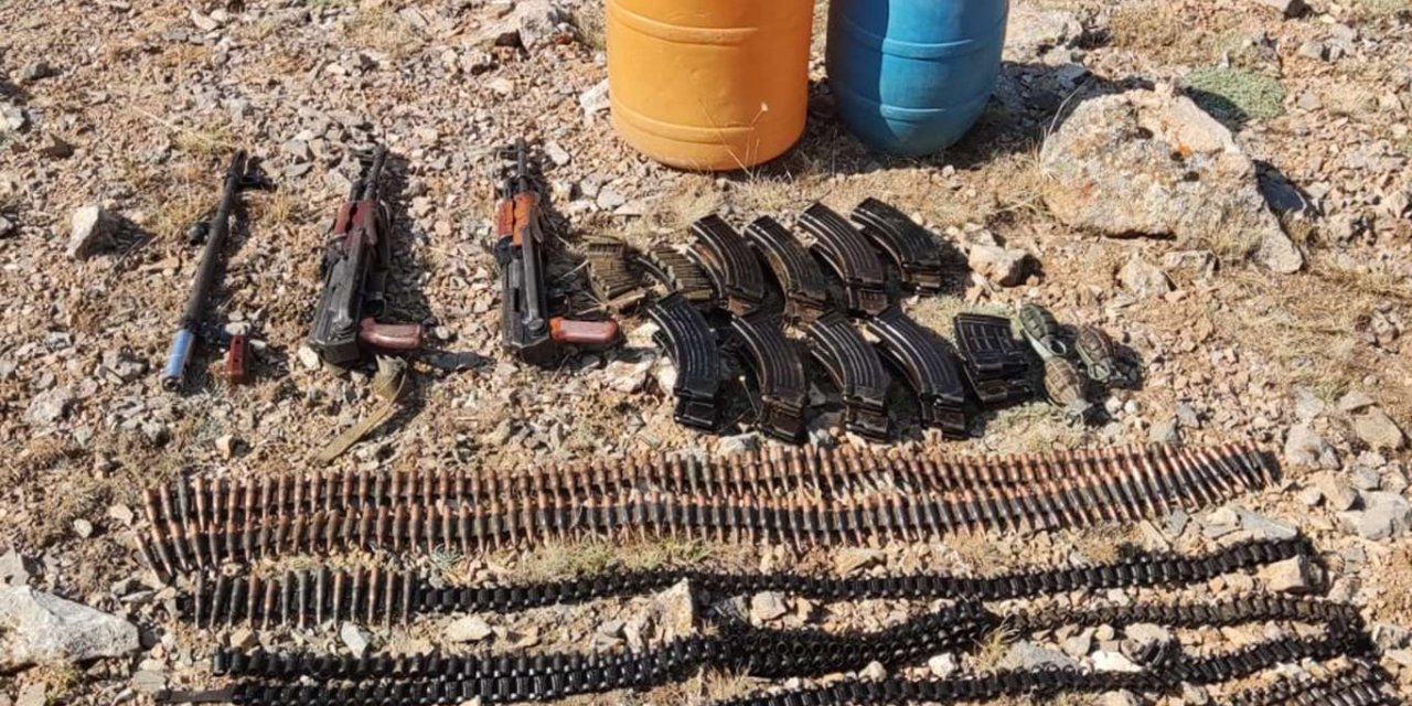 Van'da PKK'ye ait silah ve mühimmat ele geçirildi